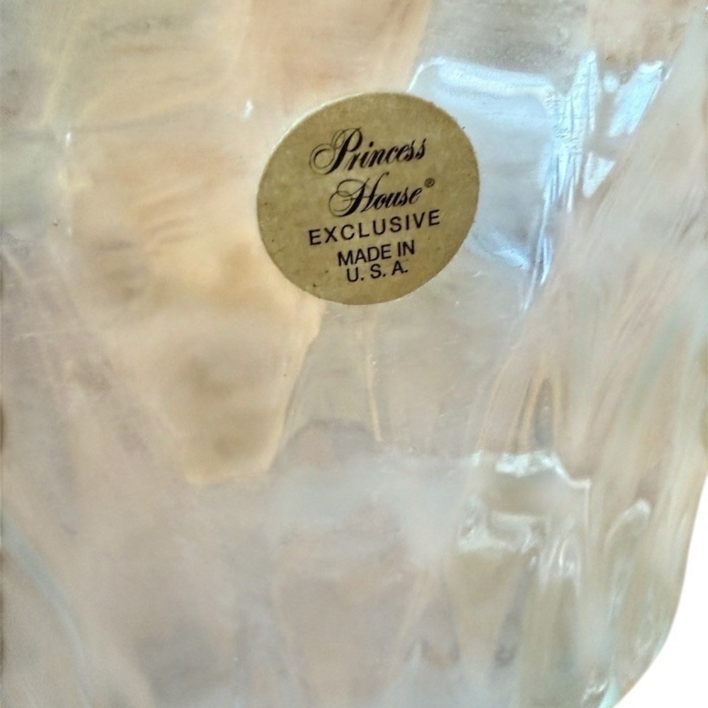 Princess House Exclusive Clear Swirl Ruffled Rim Glass Serving Bowl 12.5 crystal - Picture 3 of 6
